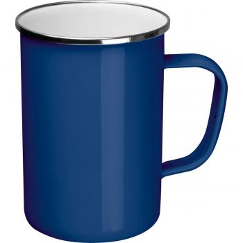 Emaille Tasse / Füllvermögen: 550ml / Farbe: blau