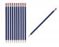 Preview: 10 Bleistifte mit Radierer / HB / ohne Herstellerlogo / Farbe: lackiert blau