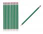 Preview: 10 Bleistifte mit Radierer / HB / ohne Herstellerlogo / Farbe: lackiert grün