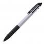 Preview: 10 Kugelschreiber 4in1 mit Gravur / 3 Schreibfarben und Touchpen /Farbe:  silber
