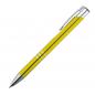 Preview: 10 Kugelschreiber aus Metall / je 10 schwarze + blaue Minen / Farbe: gelb