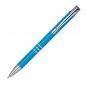 Preview: 10 Kugelschreiber aus Metall mit beidseitige Gravur / Farbe: hellblau