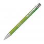 Preview: 10 Kugelschreiber aus Metall mit beidseitige Namensgravur - Farbe: hellgrün