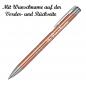 Preview: 10 Kugelschreiber aus Metall mit beidseitige Namensgravur - Farbe: roségold