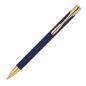 Preview: 10 Kugelschreiber aus Metall mit Gravur / goldene Applikationen / dunkelblau