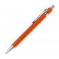 Preview: 10 Kugelschreiber aus Metall mit Gravur / silberne Applikationen / Farbe: orange
