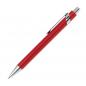 Preview: 10 Kugelschreiber aus Metall mit Gravur / silberne Applikationen / Farbe: rot