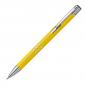 Preview: 10 Kugelschreiber aus Metall mit Gravur / vollfarbig lackiert / gelb (matt)