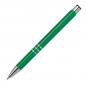 Preview: 10 Kugelschreiber aus Metall mit Gravur / vollfarbig lackiert / grün (matt)