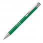 Preview: 10 Kugelschreiber aus Metall mit Gravur / vollfarbig lackiert / grün (matt)