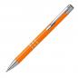 Preview: 10 Kugelschreiber aus Metall mit Gravur / vollfarbig lackiert / orange (matt)