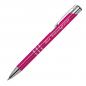 Preview: 10 Kugelschreiber aus Metall mit Gravur / vollfarbig lackiert / pink (matt)