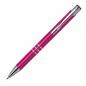 Preview: 10 Kugelschreiber aus Metall mit Gravur / vollfarbig lackiert / pink (matt)
