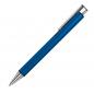 Preview: 10 Kugelschreiber aus Metall mit Namensgravur - mit extravagantem Clip - blau