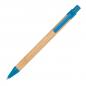 Preview: 10 Kugelschreiber aus Weizenstroh und Bambus mit Gravur / Farbe: blau