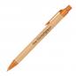 Preview: 10 Kugelschreiber aus Weizenstroh und Bambus mit Gravur / Farbe: orange