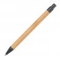 Preview: 10 Kugelschreiber aus Weizenstroh und Bambus mit Gravur / Farbe: schwarz