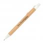 Preview: 10 Kugelschreiber aus Weizenstroh und Bambus mit Gravur / Farbe: weiß