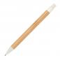 Preview: 10 Kugelschreiber aus Weizenstroh und Bambus mit Gravur / Farbe: weiß