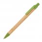 Preview: 10 Kugelschreiber aus Weizenstroh und Bambus mit Namensgravur - Farbe: grün