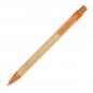 Preview: 10 Kugelschreiber aus Weizenstroh und Bambus mit Namensgravur - Farbe: orange