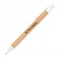 Preview: 10 Kugelschreiber aus Weizenstroh und Bambus mit Namensgravur - Farbe: weiß