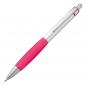 Preview: 10 Kugelschreiber mit Gravur / aus Metall / Farbe: silber-pink
