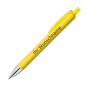 Preview: 10 Kugelschreiber mit Gravur / mit gemustertem Schaft / Farbe: gelb