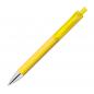 Preview: 10 Kugelschreiber mit Gravur / mit gemustertem Schaft / Farbe: gelb