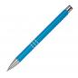 Preview: 10 Kugelschreiber mit Namensgravur / je 10 schwarze + blaue Minen / hellblau