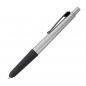 Preview: 10 Kugelschreiber mit Namensgravur - Metallic-Kunststoff mit Touch-Pad - silber