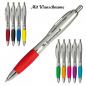 Preview: 10 Kugelschreiber mit Namensgravur - satiniertes Gehäuse- 10 verschiedene Farben