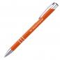Preview: 10 schlanke Kugelschreiber mit Gravur / aus Metall / Farbe: orange
