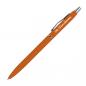 Preview: 10 Schlanke Metall-Kugelschreiber mit Namensgravur - gummiert - Farbe: orange