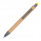 Preview: 10 Touchpen Holzkugelschreiber aus Bambus mit Namensgravur - Stylusfarbe: gelb