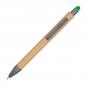 Preview: 10 Touchpen Holzkugelschreiber aus Bambus mit Namensgravur - Stylusfarbe: grün