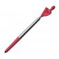 Preview: 10 Touchpen Kugelschreiber / "Smile Hand" / Farbe: silber-rot