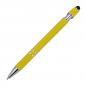 Preview: 10 Touchpen Kugelschreiber aus Metall mit Gravur / mit Muster / Farbe: gelb