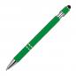 Preview: 10 Touchpen Kugelschreiber aus Metall mit Gravur / mit Muster / Farbe: grün