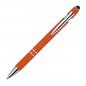Preview: 10 Touchpen Kugelschreiber aus Metall mit Gravur / mit Muster / Farbe: orange