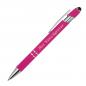 Preview: 10 Touchpen Kugelschreiber aus Metall mit Gravur / mit Muster / Farbe: pink