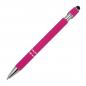 Preview: 10 Touchpen Kugelschreiber aus Metall mit Gravur / mit Muster / Farbe: pink