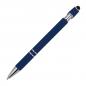 Preview: 10 Touchpen Kugelschreiber aus Metall mit Gravur / mit Muster /Farbe: dunkelblau