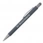 Preview: 10 Touchpen Kugelschreiber mit Gravur / aus Metall / Farbe: anthrazit