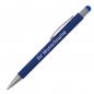 Preview: 10 Touchpen Kugelschreiber mit Gravur / aus Metall / Farbe: blau
