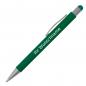 Preview: 10 Touchpen Kugelschreiber mit Gravur / aus Metall / Farbe: grün
