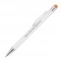 Preview: 10 Touchpen Kugelschreiber mit Gravur / aus Metall / Stylusfarbe: orange