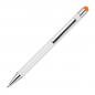 Preview: 10 Touchpen Kugelschreiber mit Gravur / aus Metall / Stylusfarbe: orange