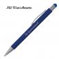 Preview: 10 Touchpen Kugelschreiber mit Namensgravur - aus Metall - Farbe: blau
