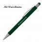 Preview: 10 Touchpen Kugelschreiber mit Namensgravur - aus Metall - Farbe: dunkelgrün